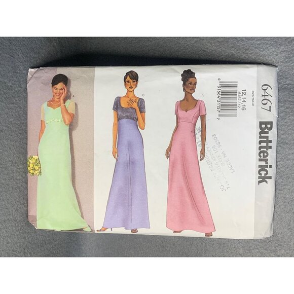 Butterick Misses Dress Sewing Pattern sz 12-16 6467 - uncut - Picture 5 of 5
